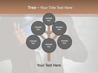 A Man In A Suit Holding A Blue Circuit Board In His Chest PowerPoint Template