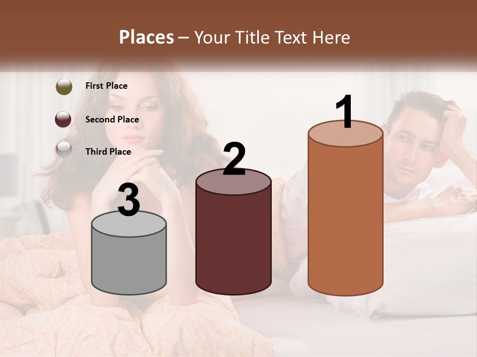 A Man And A Woman Laying On A Bed PowerPoint Template