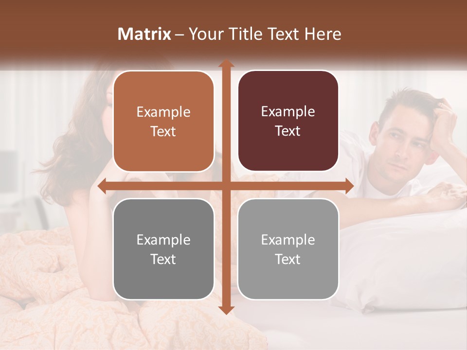 A Man And A Woman Laying On A Bed PowerPoint Template