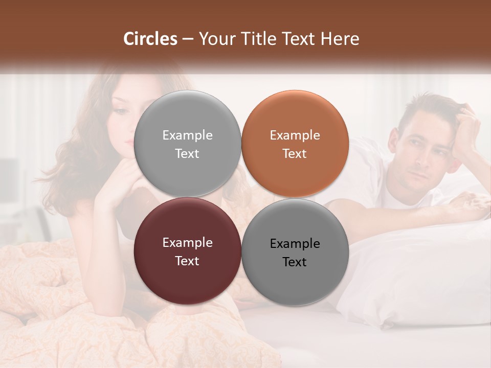 A Man And A Woman Laying On A Bed PowerPoint Template