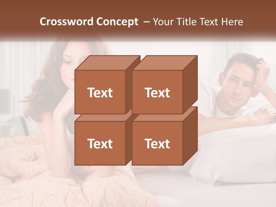 A Man And A Woman Laying On A Bed PowerPoint Template