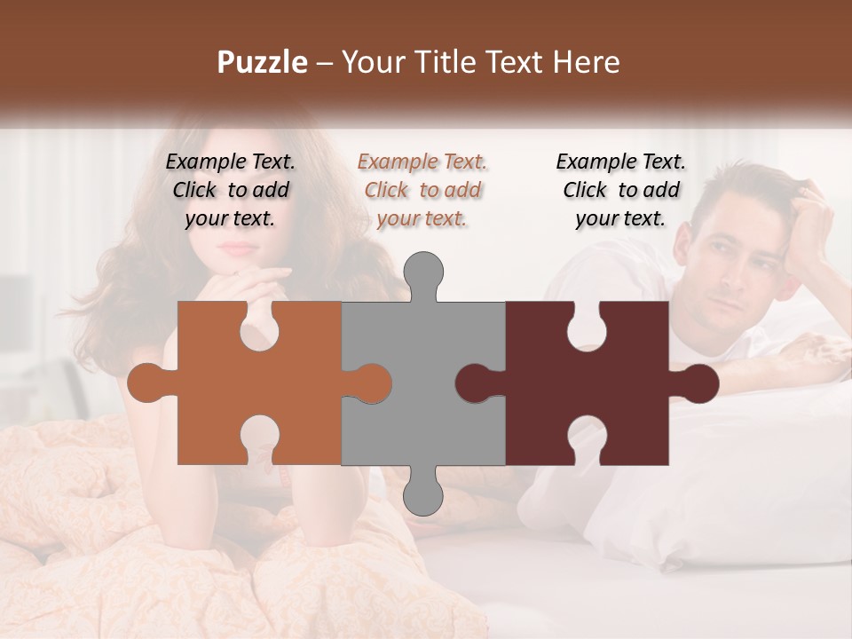 A Man And A Woman Laying On A Bed PowerPoint Template