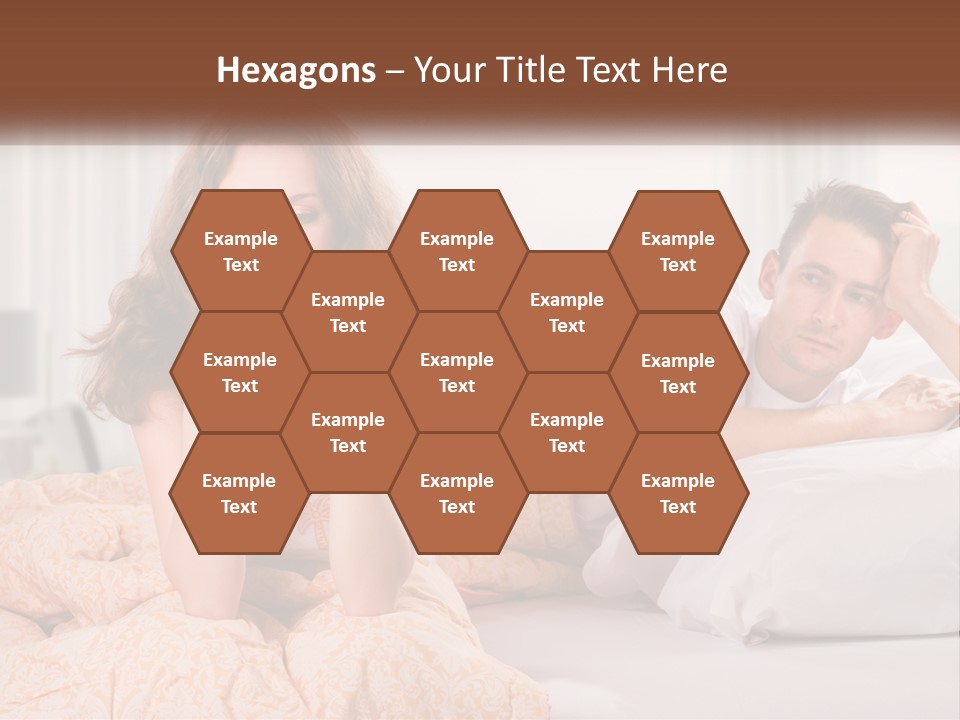 A Man And A Woman Laying On A Bed PowerPoint Template