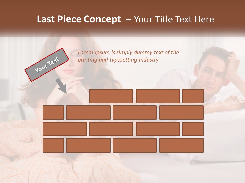 A Man And A Woman Laying On A Bed PowerPoint Template