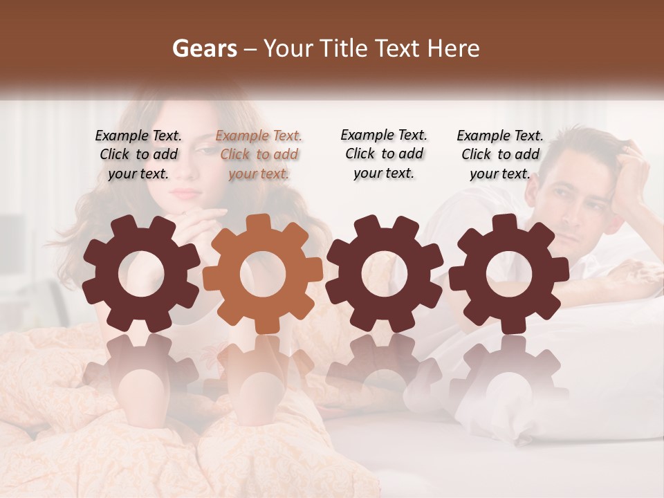 A Man And A Woman Laying On A Bed PowerPoint Template