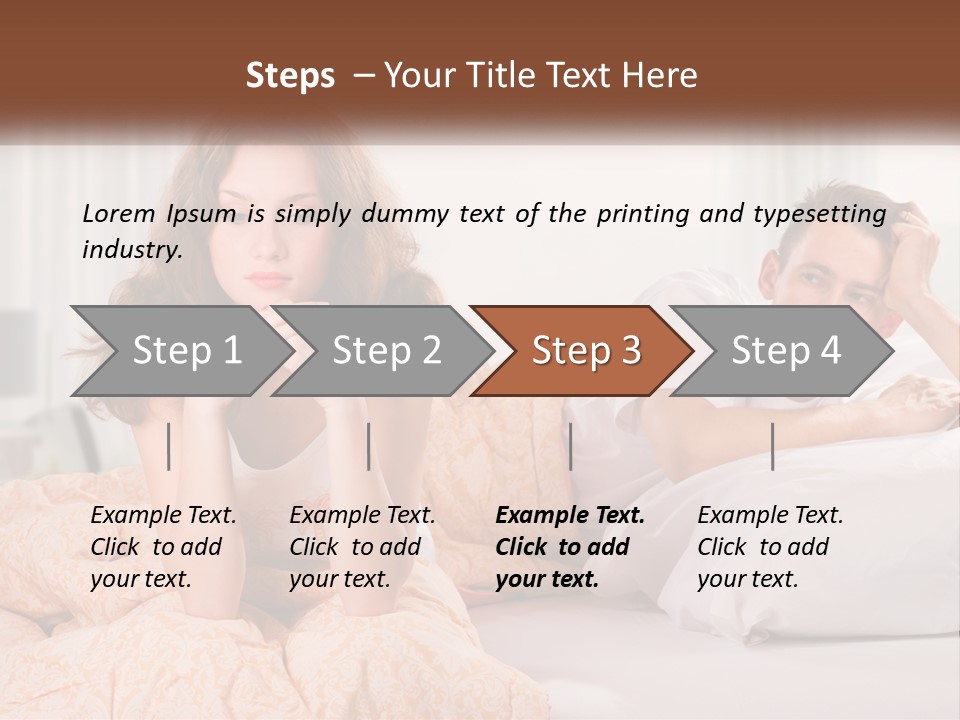 A Man And A Woman Laying On A Bed PowerPoint Template