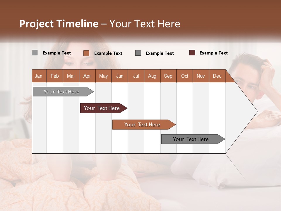 A Man And A Woman Laying On A Bed PowerPoint Template