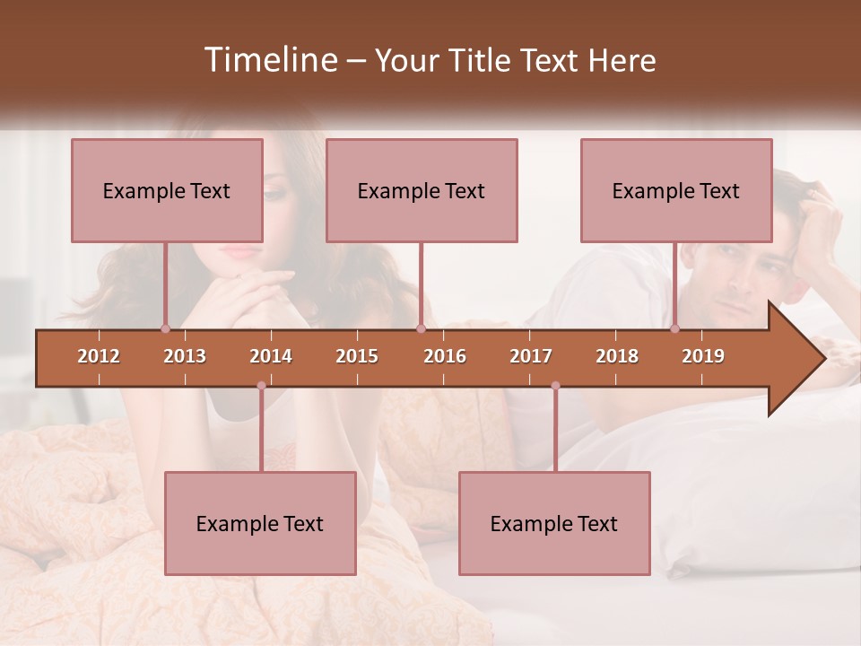 A Man And A Woman Laying On A Bed PowerPoint Template