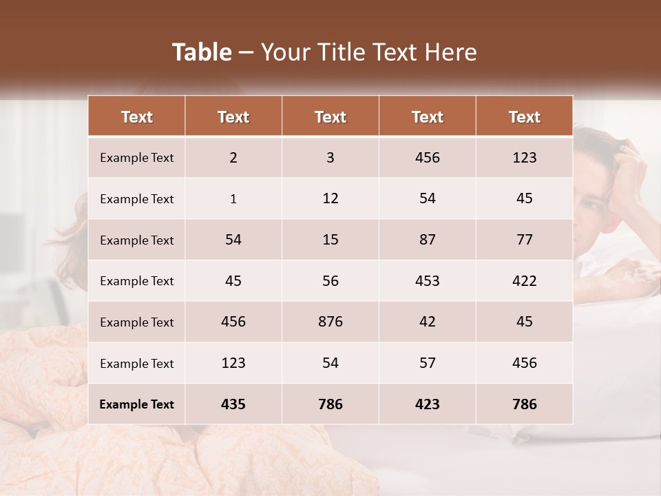 A Man And A Woman Laying On A Bed PowerPoint Template
