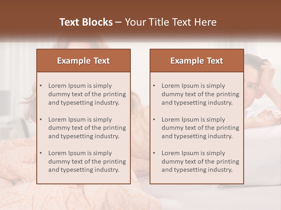 A Man And A Woman Laying On A Bed PowerPoint Template