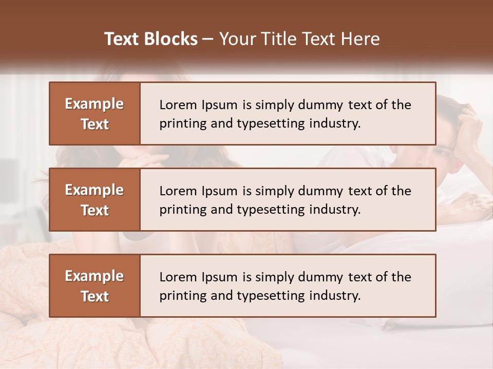 A Man And A Woman Laying On A Bed PowerPoint Template