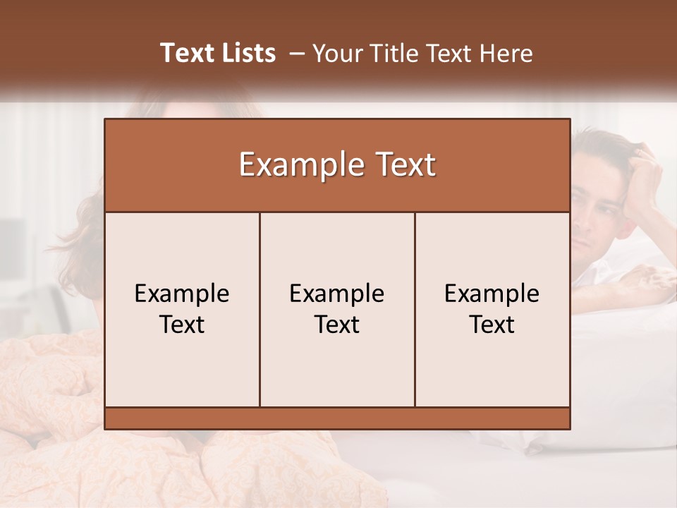 A Man And A Woman Laying On A Bed PowerPoint Template