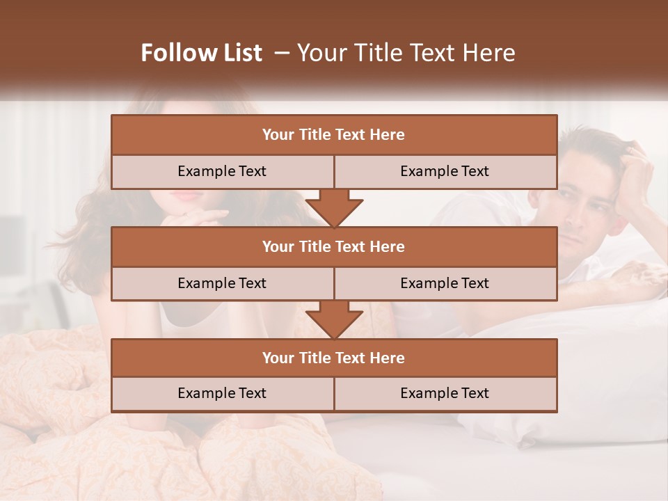A Man And A Woman Laying On A Bed PowerPoint Template