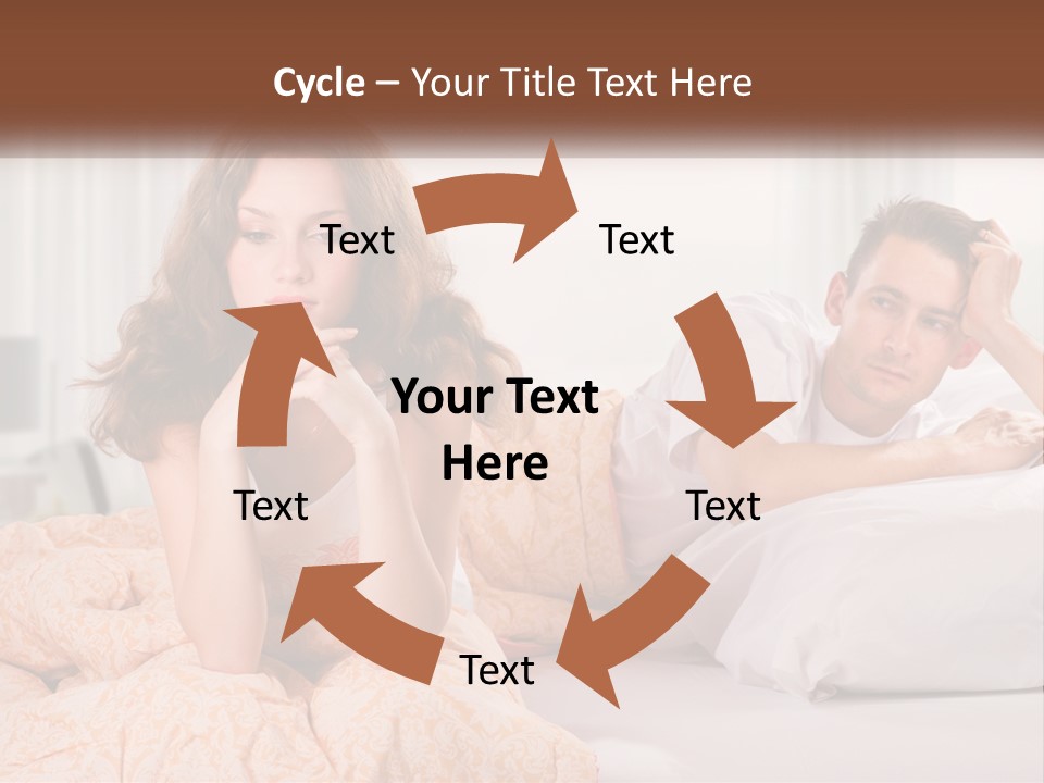 A Man And A Woman Laying On A Bed PowerPoint Template