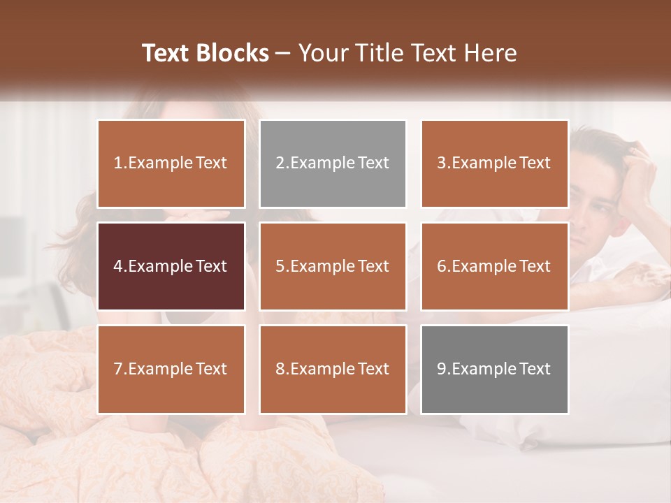 A Man And A Woman Laying On A Bed PowerPoint Template