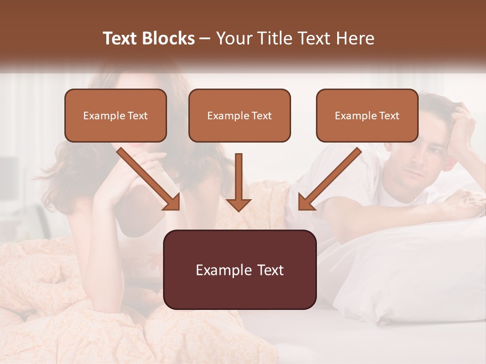 A Man And A Woman Laying On A Bed PowerPoint Template