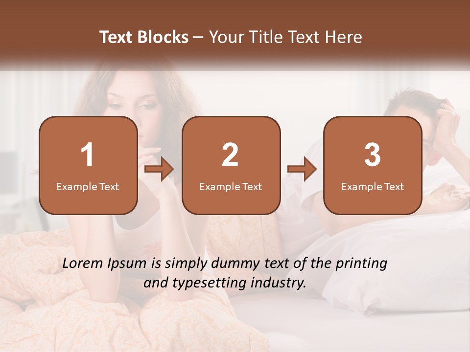 A Man And A Woman Laying On A Bed PowerPoint Template