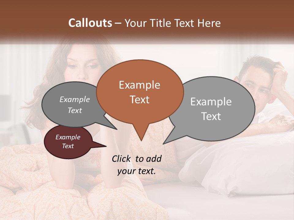 A Man And A Woman Laying On A Bed PowerPoint Template