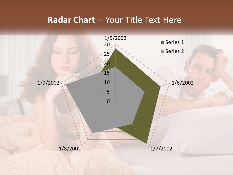 A Man And A Woman Laying On A Bed PowerPoint Template
