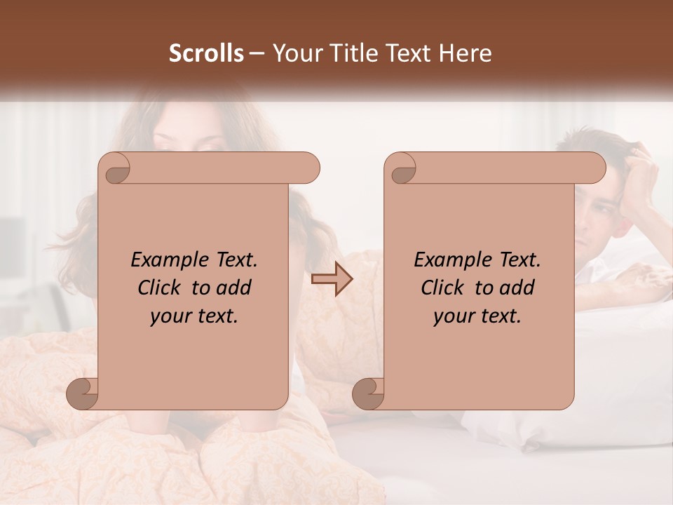 A Man And A Woman Laying On A Bed PowerPoint Template