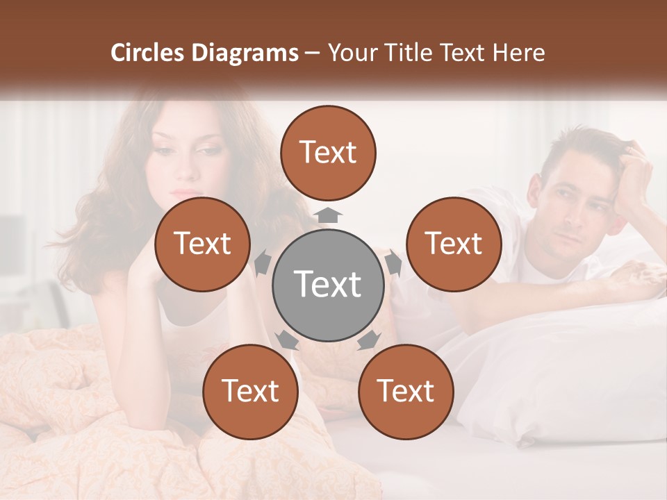 A Man And A Woman Laying On A Bed PowerPoint Template