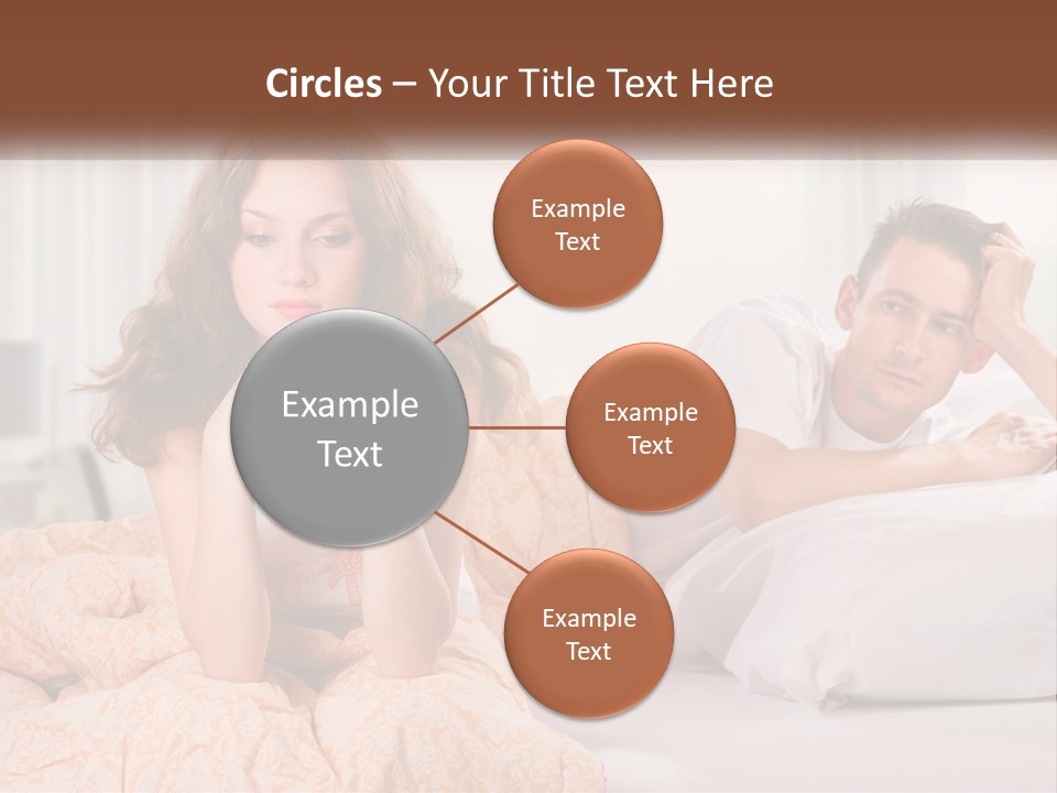 A Man And A Woman Laying On A Bed PowerPoint Template