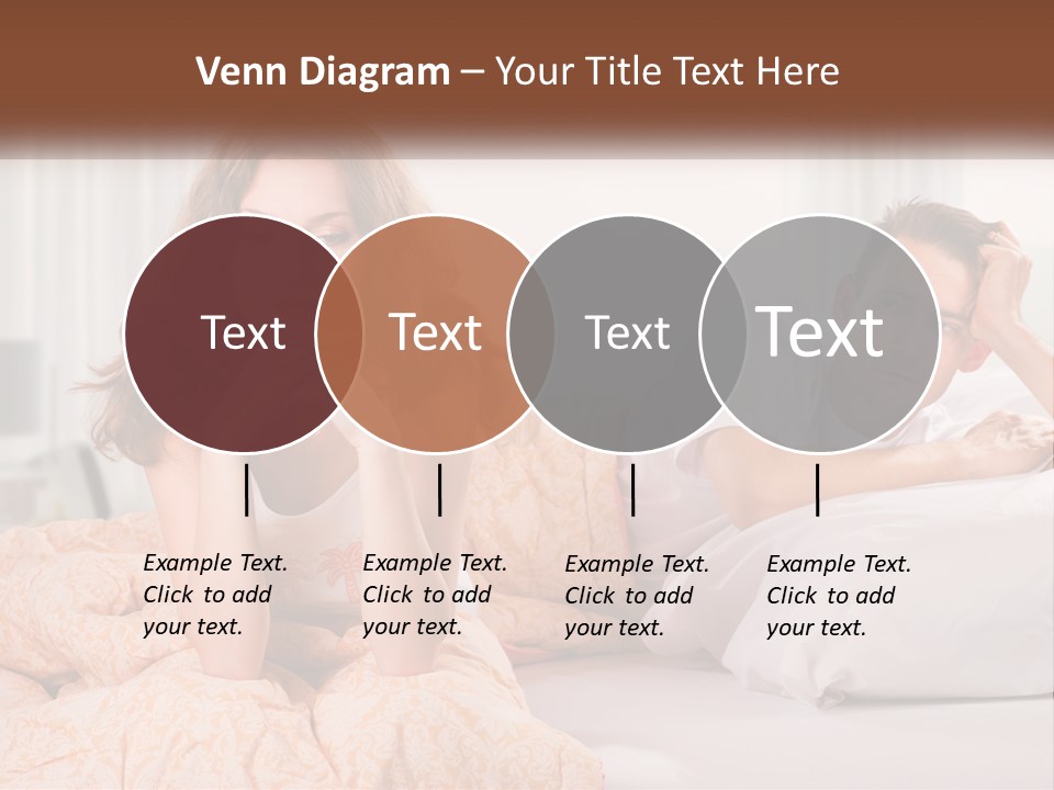 A Man And A Woman Laying On A Bed PowerPoint Template