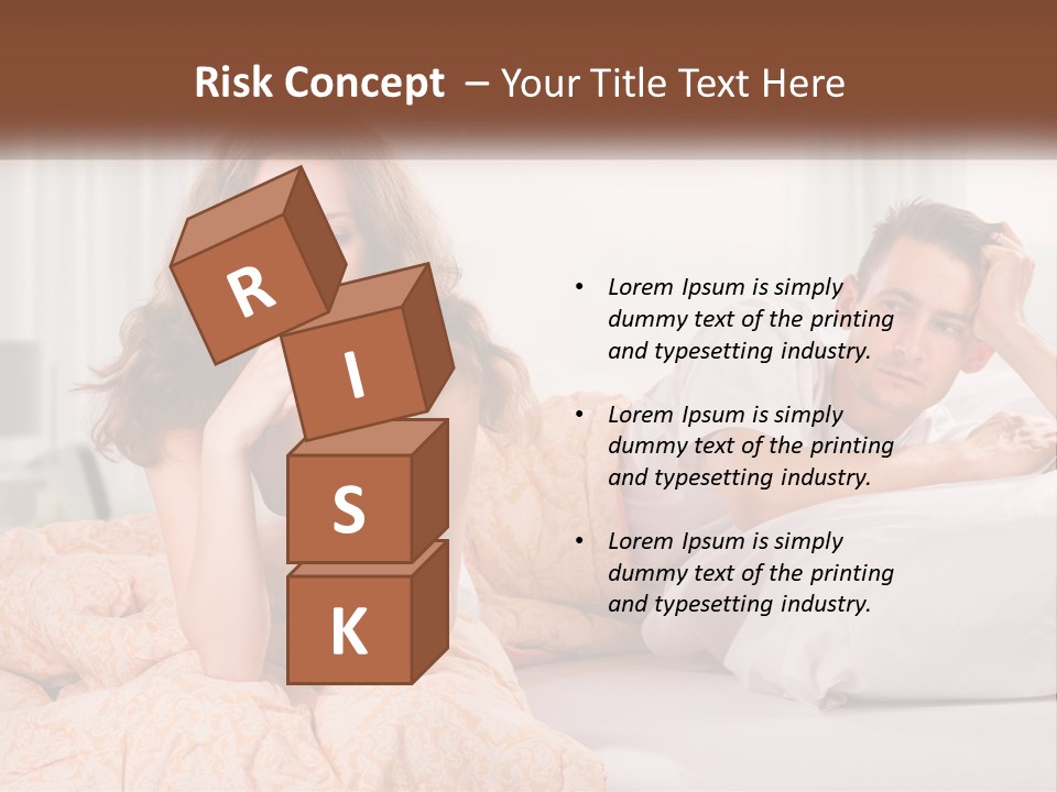 A Man And A Woman Laying On A Bed PowerPoint Template