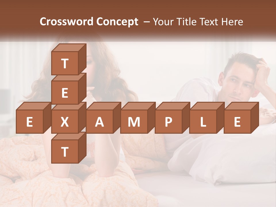 A Man And A Woman Laying On A Bed PowerPoint Template