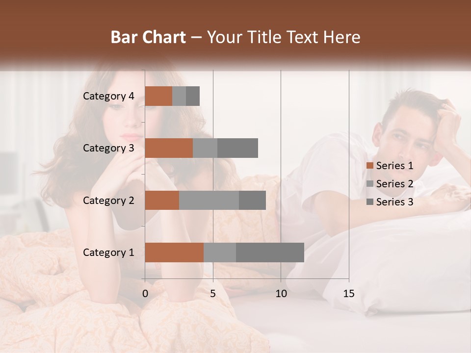 A Man And A Woman Laying On A Bed PowerPoint Template
