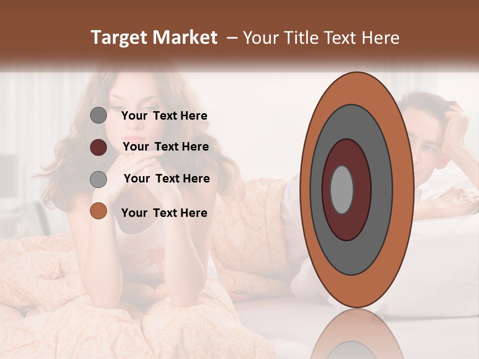 A Man And A Woman Laying On A Bed PowerPoint Template