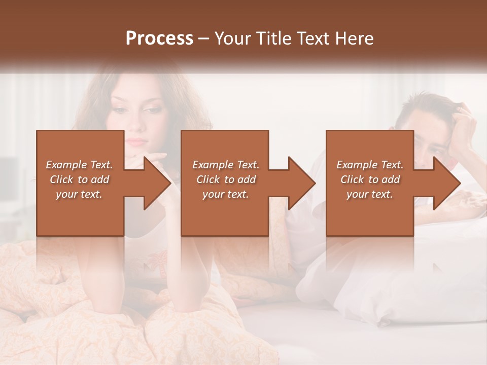 A Man And A Woman Laying On A Bed PowerPoint Template