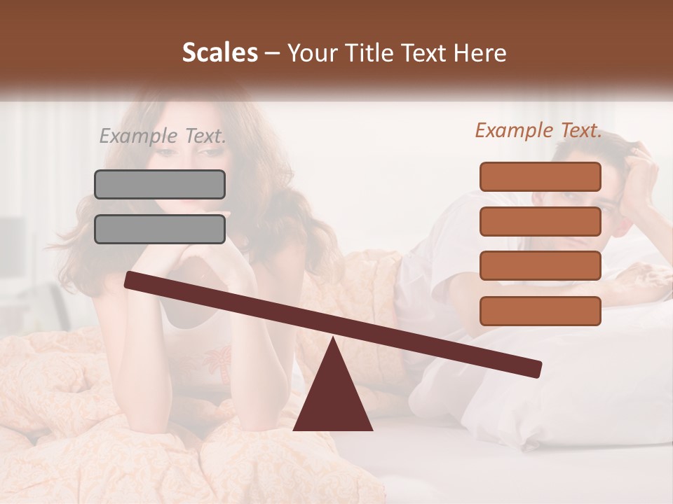 A Man And A Woman Laying On A Bed PowerPoint Template