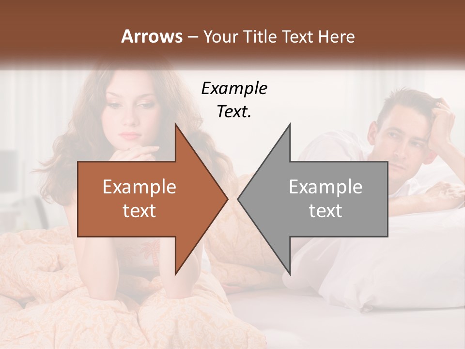 A Man And A Woman Laying On A Bed PowerPoint Template