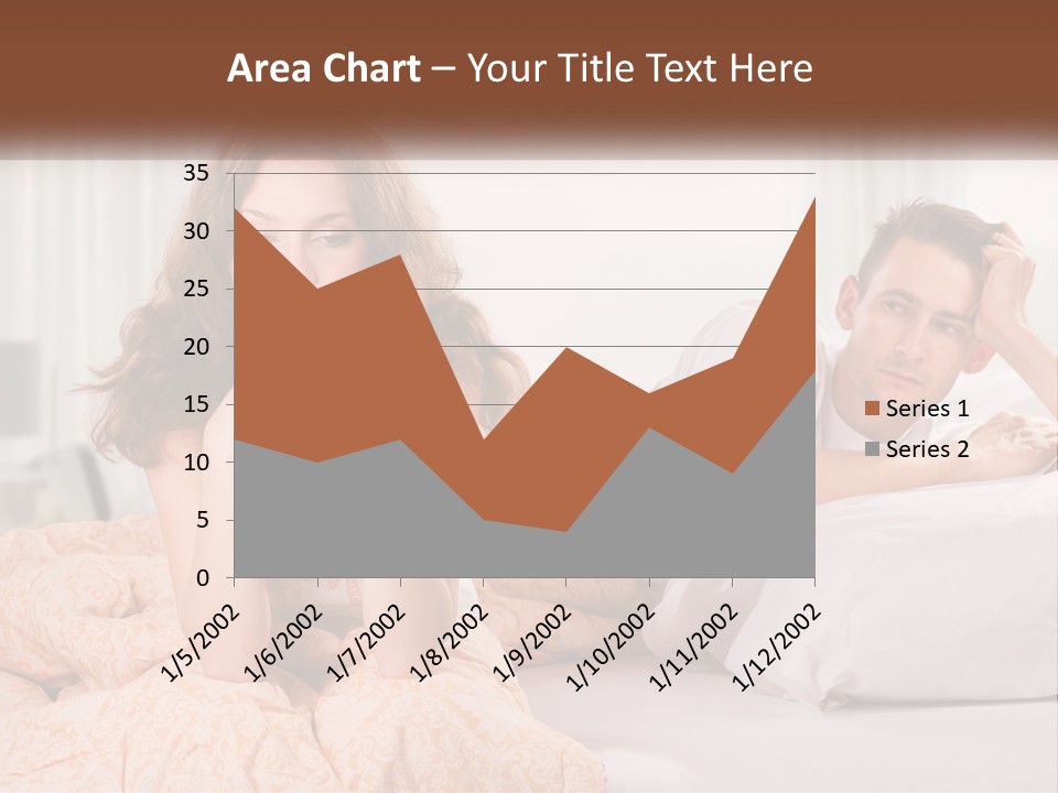 A Man And A Woman Laying On A Bed PowerPoint Template