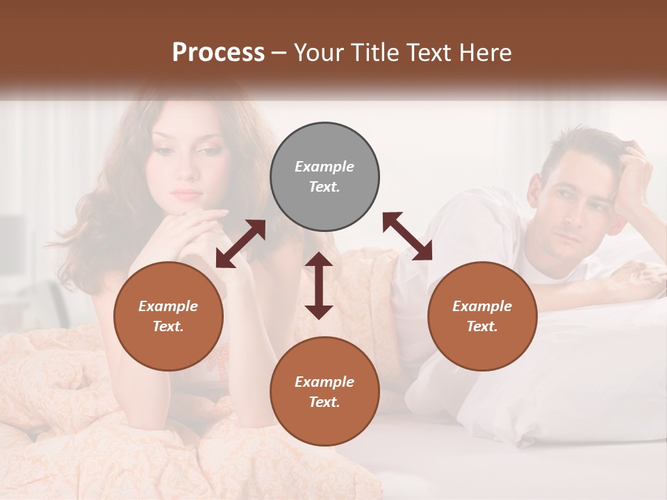 A Man And A Woman Laying On A Bed PowerPoint Template