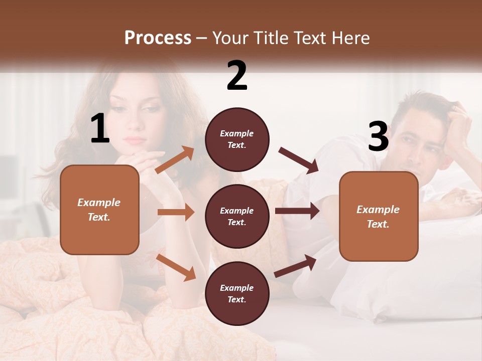 A Man And A Woman Laying On A Bed PowerPoint Template