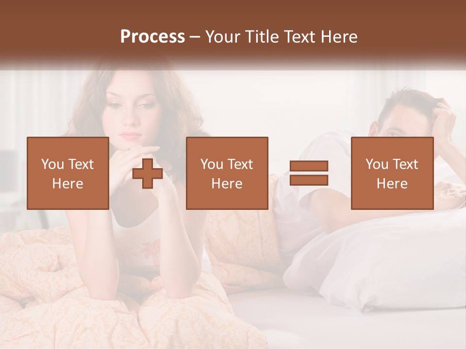 A Man And A Woman Laying On A Bed PowerPoint Template