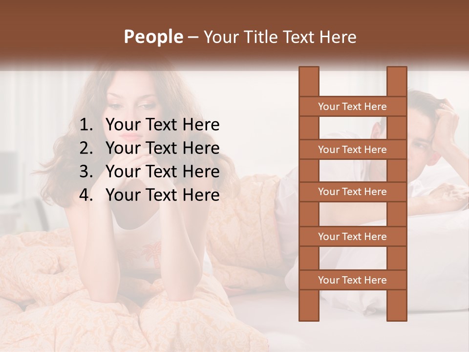 A Man And A Woman Laying On A Bed PowerPoint Template