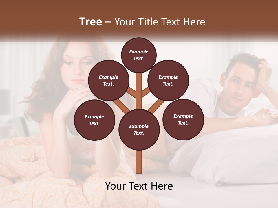 A Man And A Woman Laying On A Bed PowerPoint Template