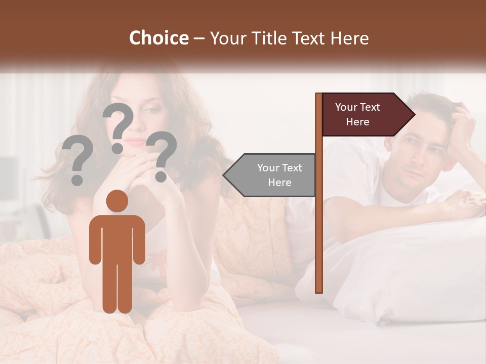 A Man And A Woman Laying On A Bed PowerPoint Template