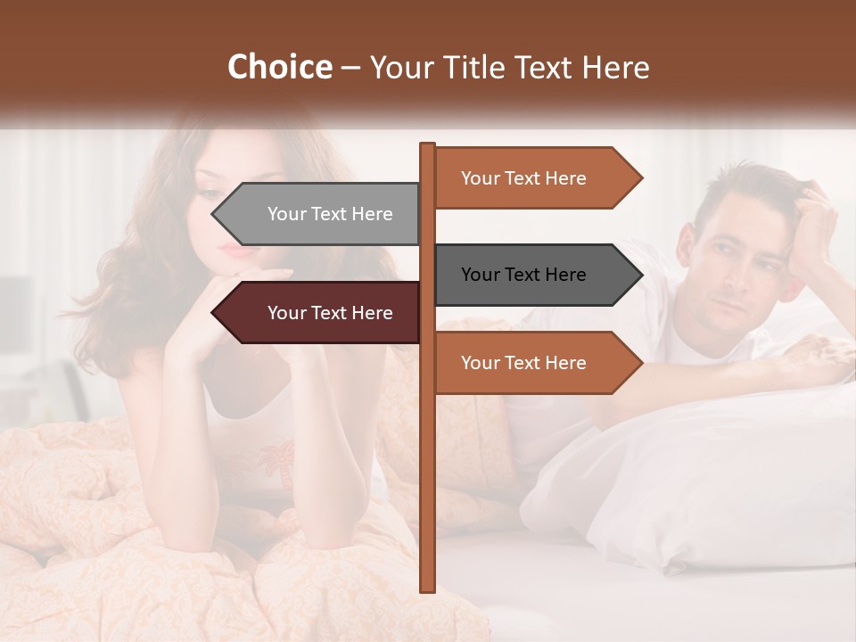 A Man And A Woman Laying On A Bed PowerPoint Template