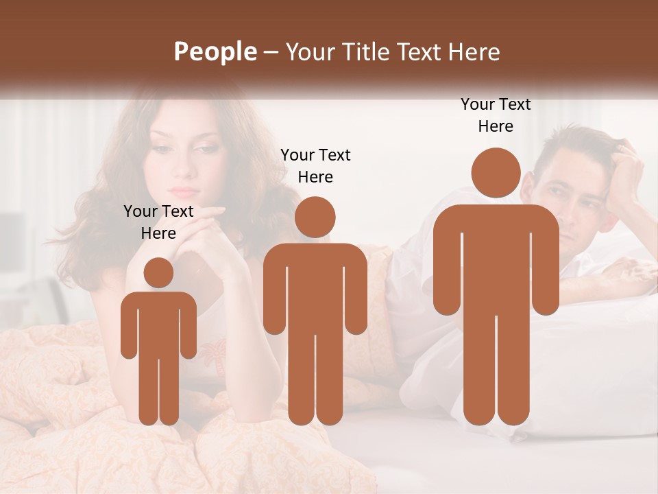 A Man And A Woman Laying On A Bed PowerPoint Template