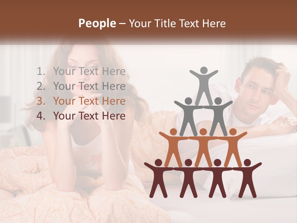 A Man And A Woman Laying On A Bed PowerPoint Template