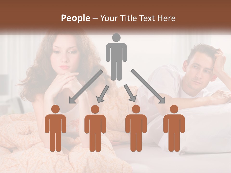 A Man And A Woman Laying On A Bed PowerPoint Template