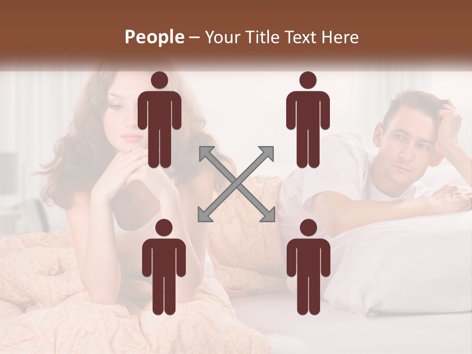 A Man And A Woman Laying On A Bed PowerPoint Template