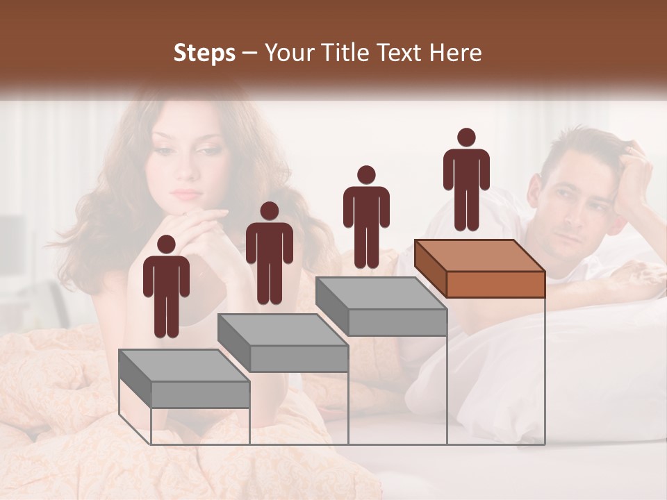 A Man And A Woman Laying On A Bed PowerPoint Template