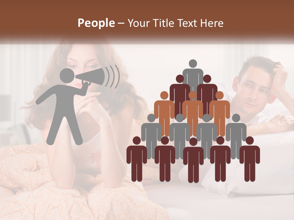 A Man And A Woman Laying On A Bed PowerPoint Template