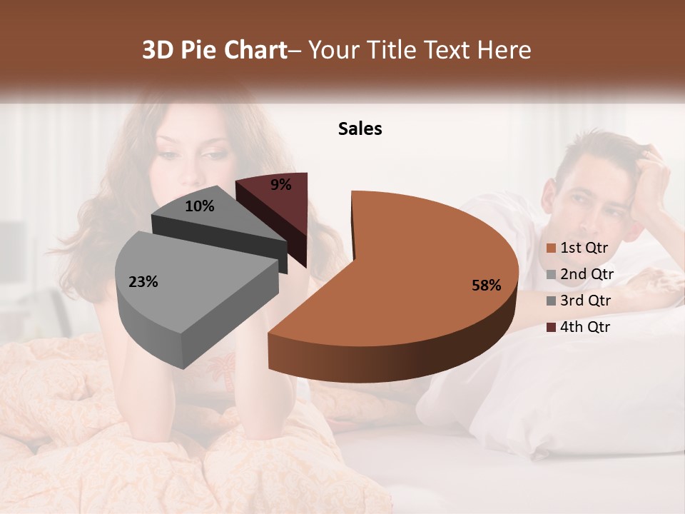 A Man And A Woman Laying On A Bed PowerPoint Template