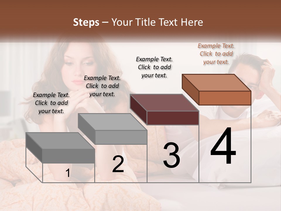 A Man And A Woman Laying On A Bed PowerPoint Template